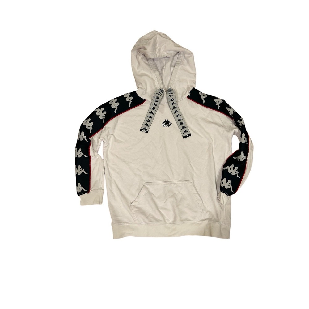 Kappa X UO Tessie Oversized Hoodie Sweatshirt‎ Women's White Sz Small